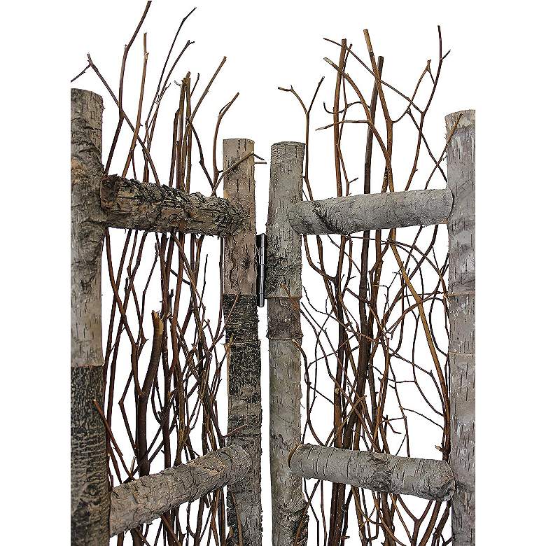 Image 3 Tropez 48" Wide Natural Birch Wood Screen/Room Divider more views