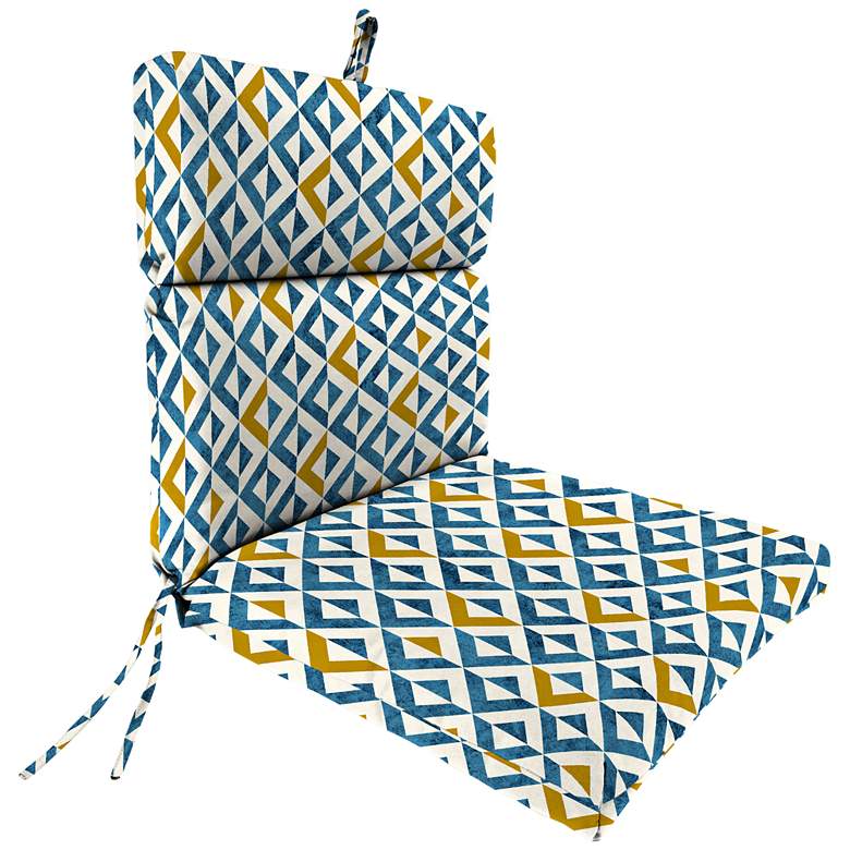 Image 1 Tropez Cobalt French Edge Outdoor Chair Cushion