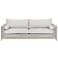 Tropez Outdoor 90" Sofa, Taupe & White Flat Rope, Performance Pumi
