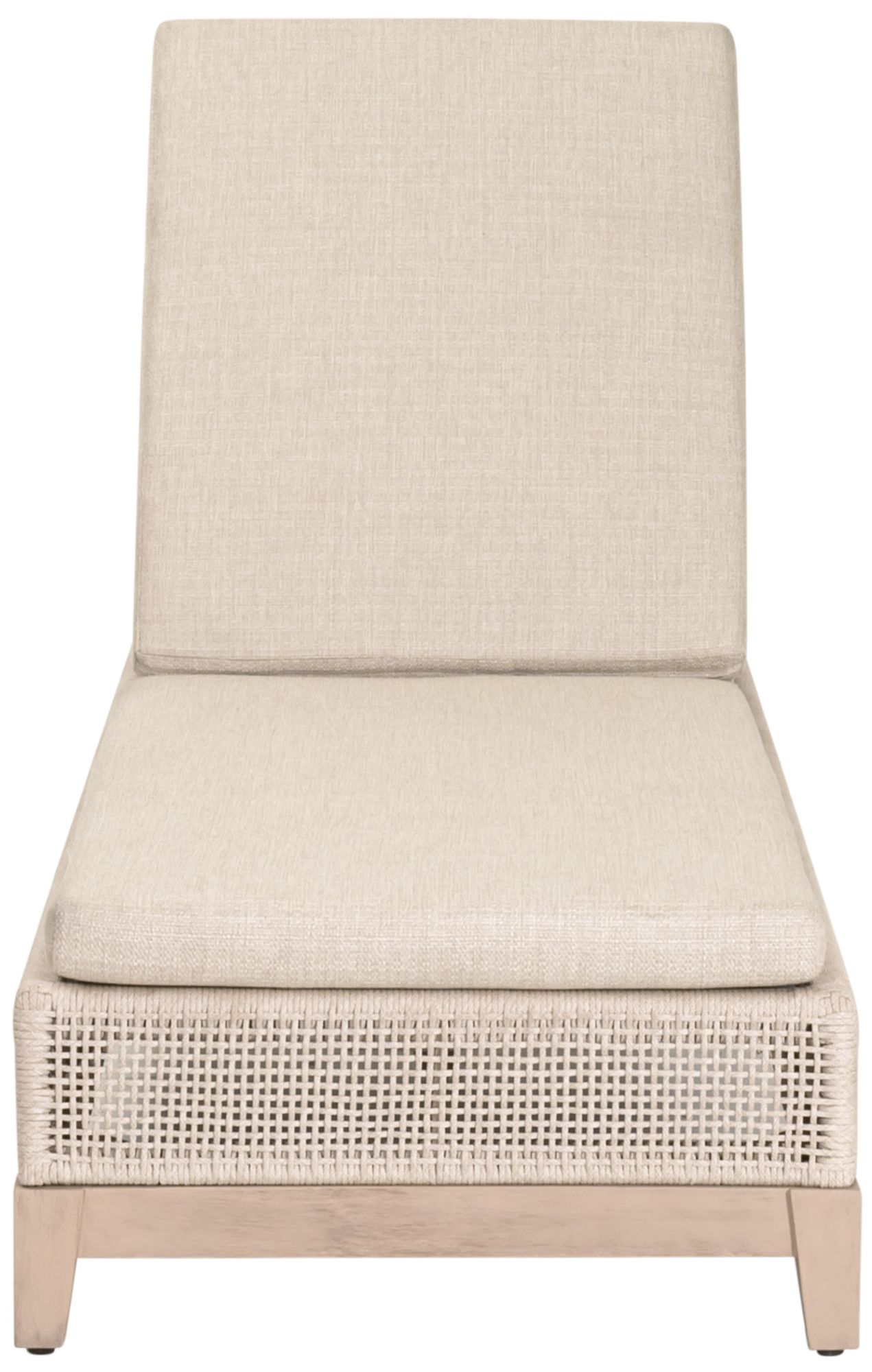 Image 2 Tropez Outdoor Chaise Lounge, Oat Flat Rope, Performance Ecru Weave more views