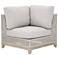 Tropez Outdoor Modular Corner Sofa, Taupe & White Flat Rope,