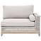 Tropez Outdoor Modular Right Facing 1-Arm Sofa, Taupe & White Flat Rope