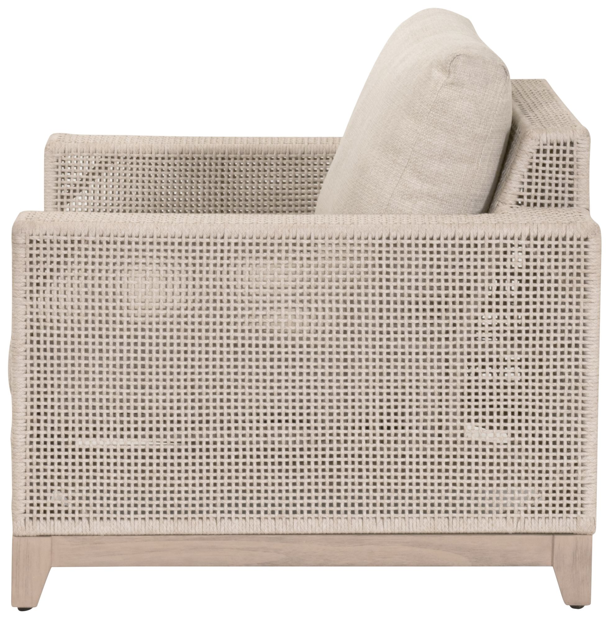 Image 3 Tropez Outdoor Sofa Chair, Oat Flat Rope, Performance Ecru Weave more views