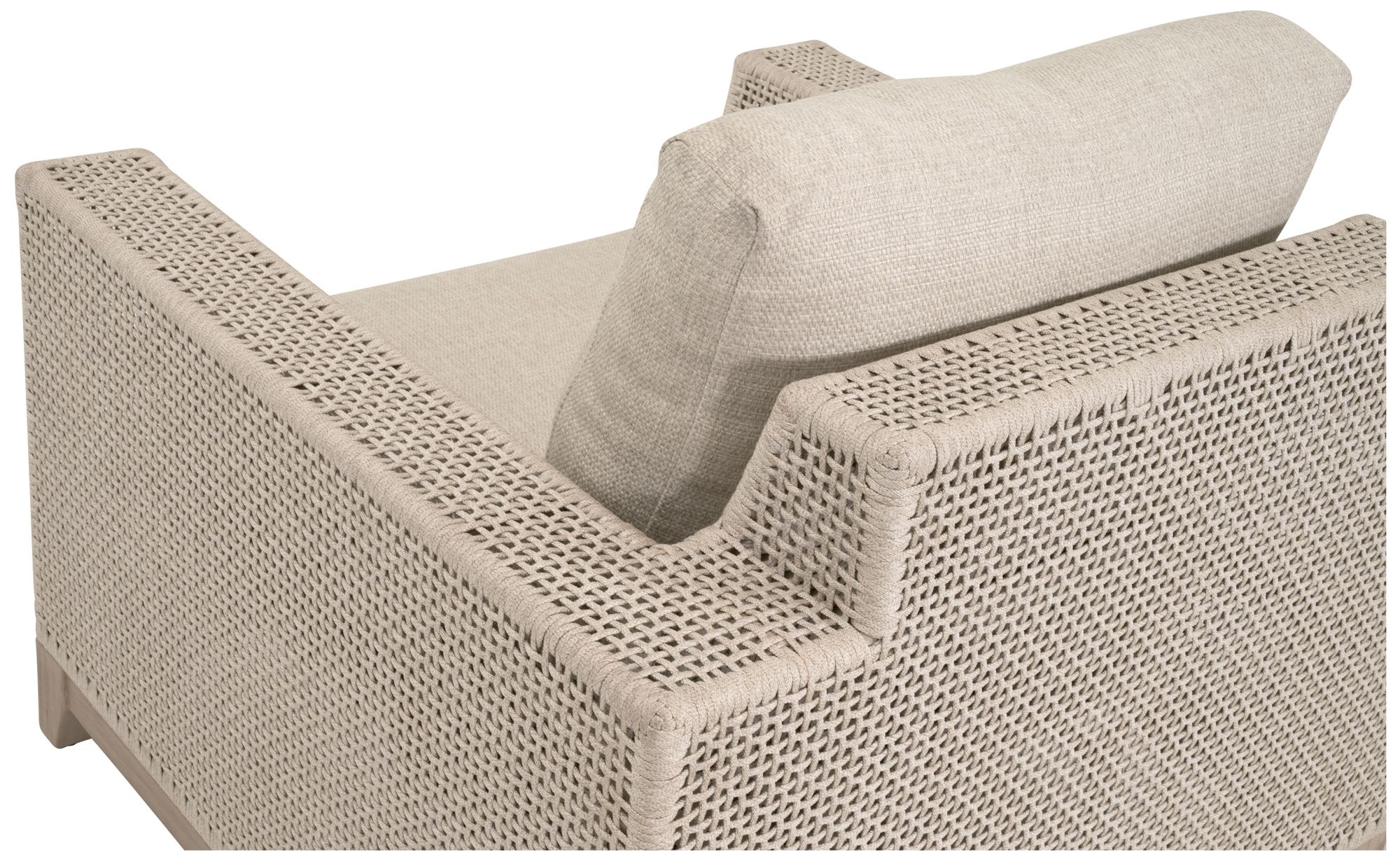 Image 6 Tropez Outdoor Sofa Chair, Oat Flat Rope, Performance Ecru Weave more views