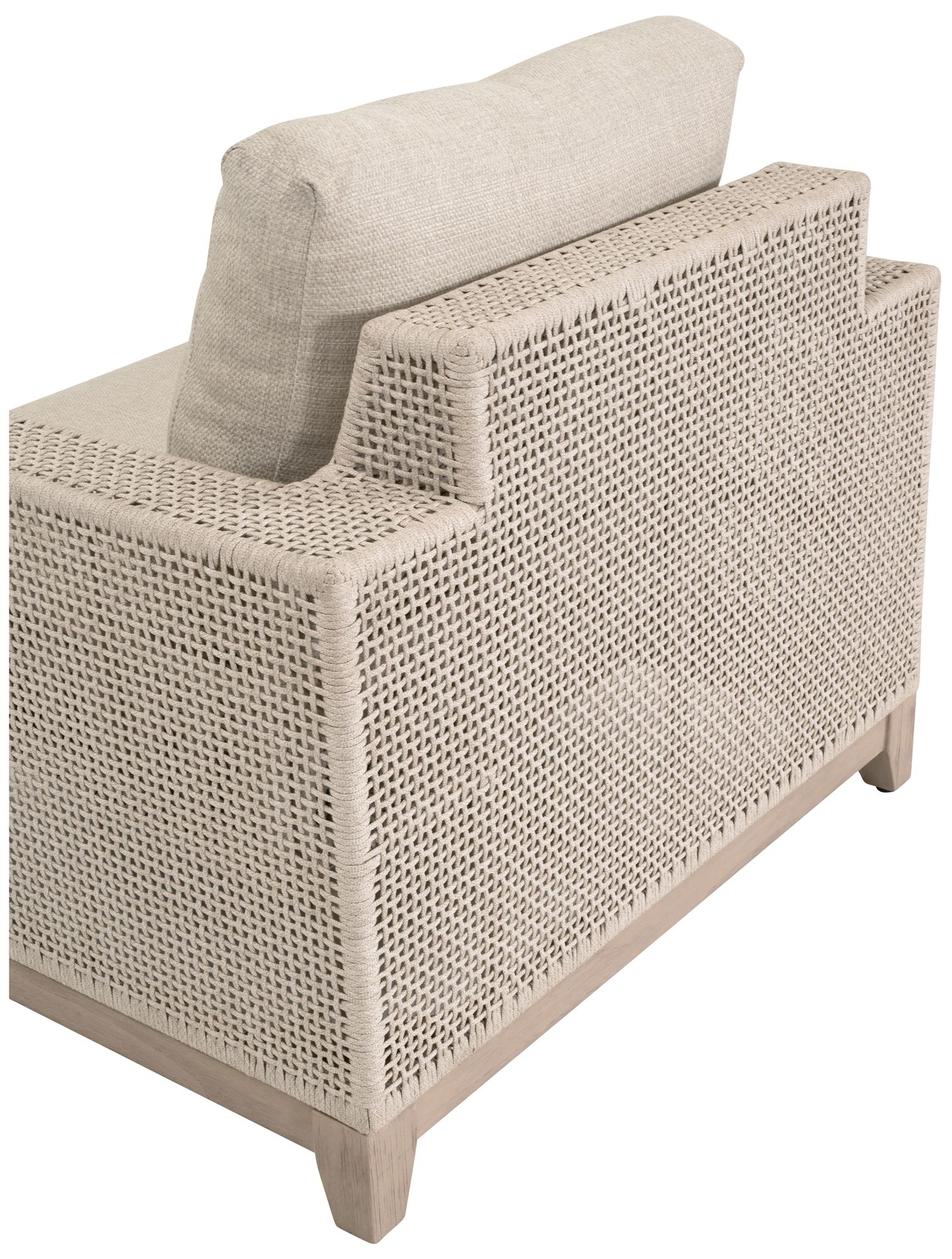 Image 7 Tropez Outdoor Sofa Chair, Oat Flat Rope, Performance Ecru Weave more views