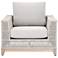 Tropez Outdoor Sofa Chair, Taupe & White Flat Rope, Performance Pumice