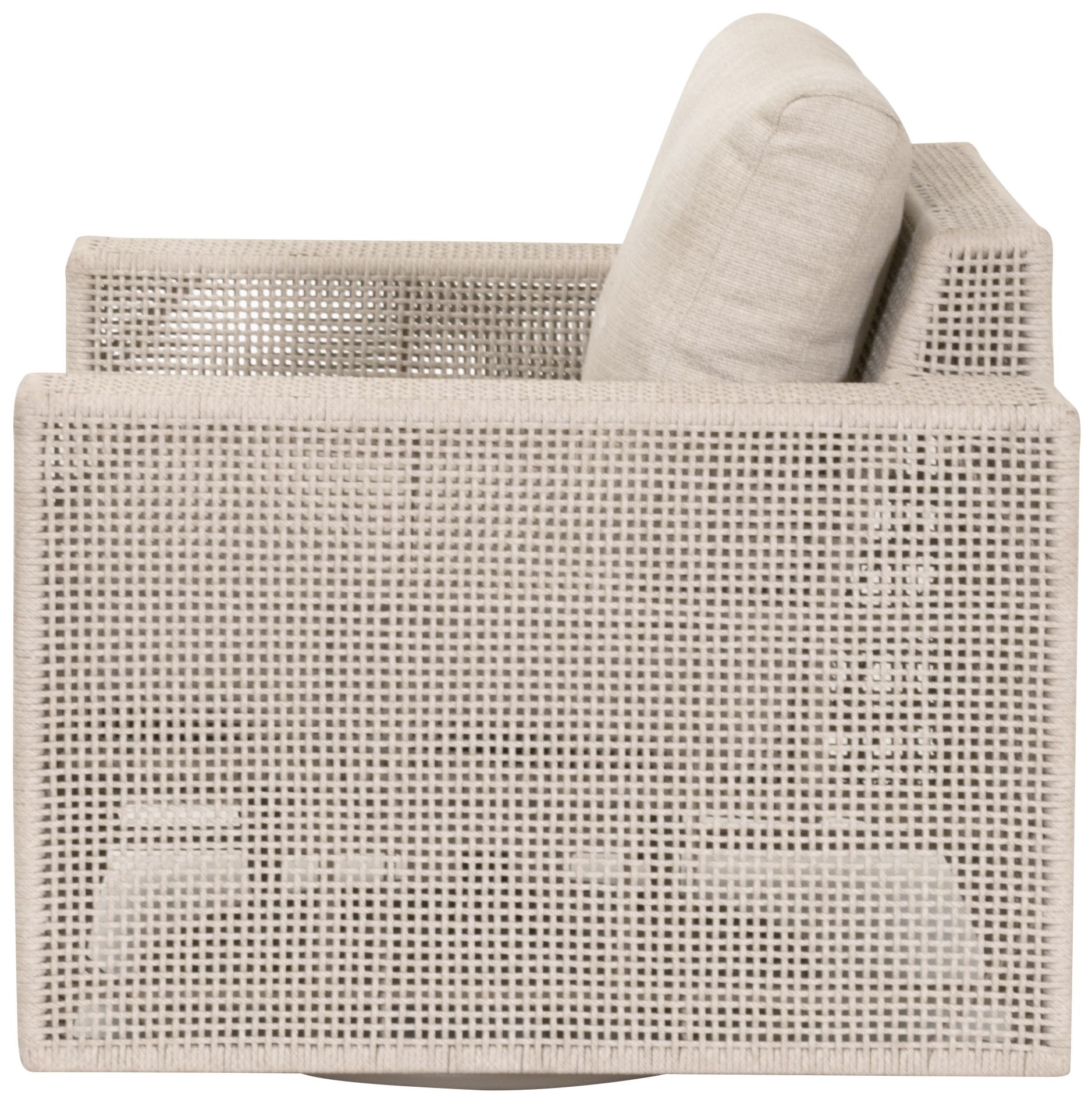 Image 3 Tropez Outdoor Swivel Rocker Sofa Chair, Oat Flat Rope more views