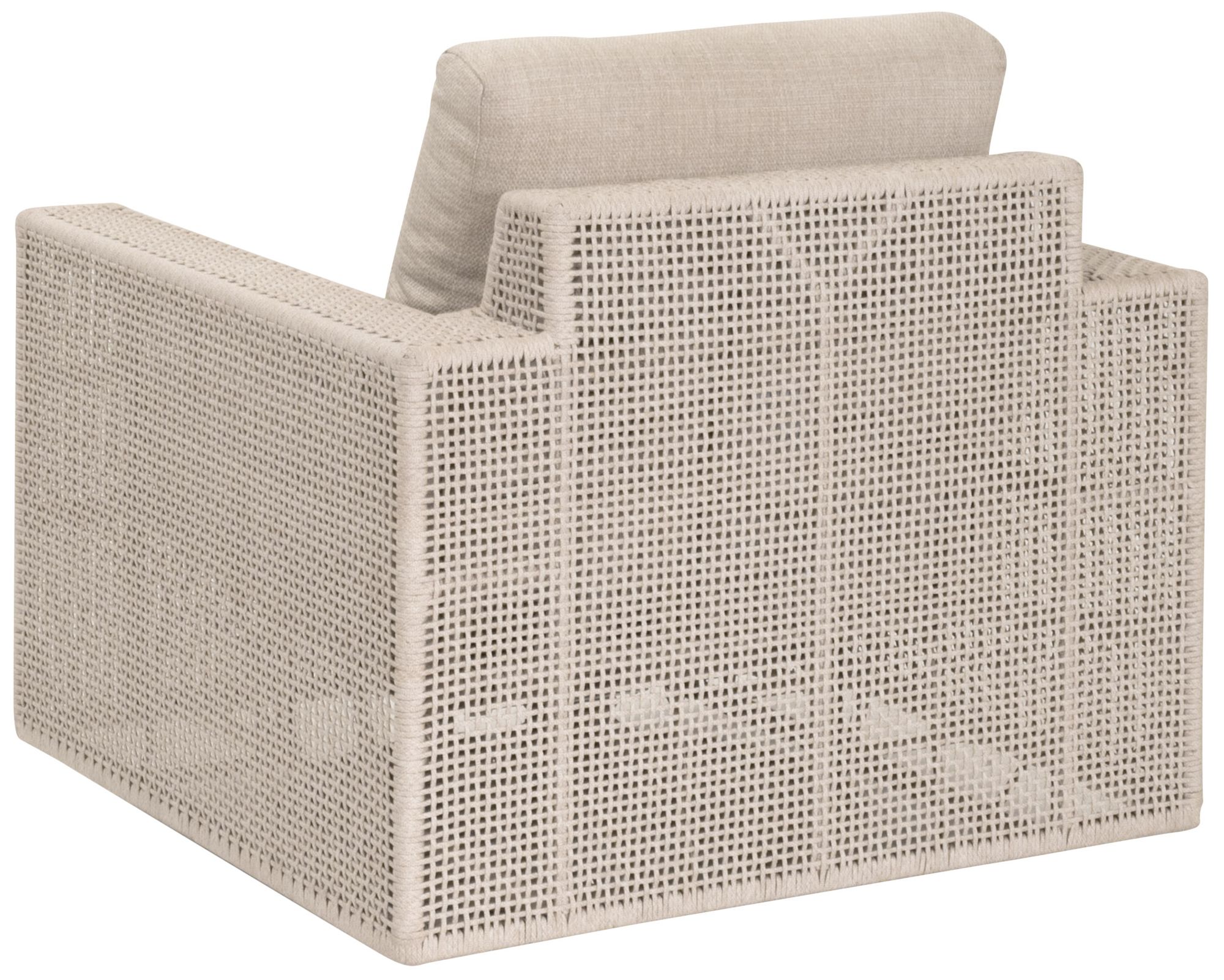 Image 4 Tropez Outdoor Swivel Rocker Sofa Chair, Oat Flat Rope more views