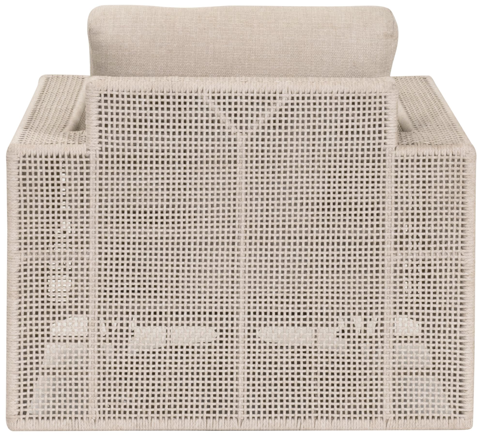 Image 5 Tropez Outdoor Swivel Rocker Sofa Chair, Oat Flat Rope more views