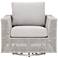 Tropez Outdoor Swivel Rocker Sofa Chair, Taupe & White Flat Rope