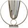 Trophy 11 3/4"W Nickel Plated 2-Ring Steel Cup Vase