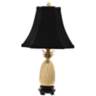 Tropic Pineapple Brass 20" High Table Lamp with Black Shade