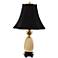 Tropic Pineapple Brass 20" High Table Lamp with Black Shade