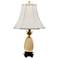 Tropic Pineapple Brass 20" High Table Lamp with White Shade