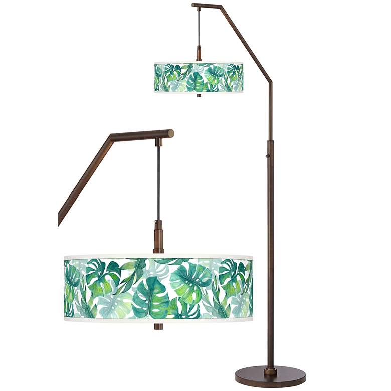 Image 1 Tropica Bronze Downbridge Arc Floor Lamp