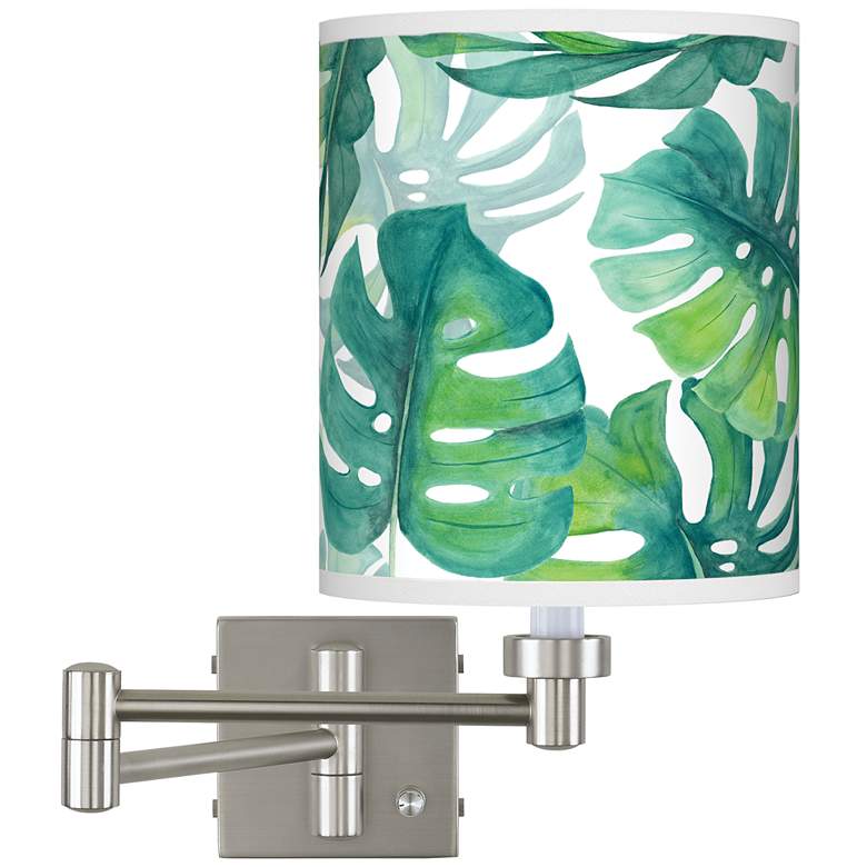 Image 1 Tropica Brushed Nickel Swing Arm Wall Lamp