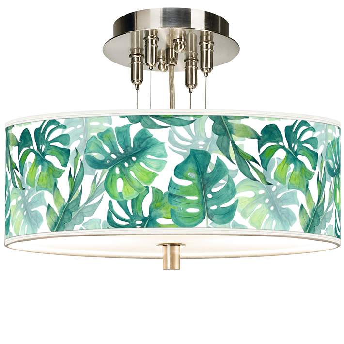 Tropica Giclee 14" Wide Ceiling Light - #26E36 Lamps Plus