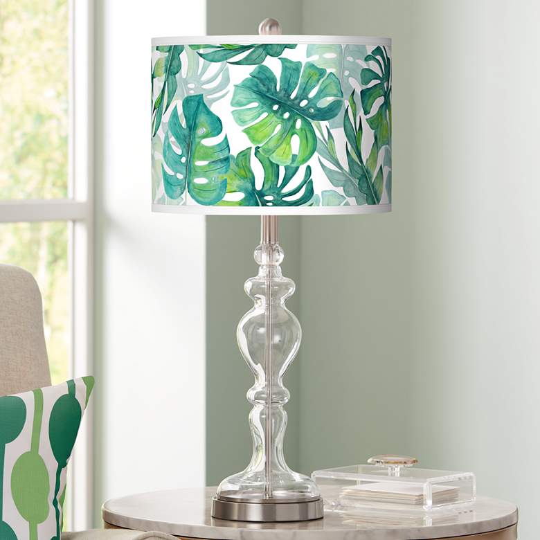 Image 1 Tropica Giclee Apothecary Clear Glass Table Lamp