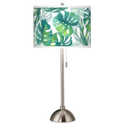 Tropica Giclee Brushed Nickel Table Lamp