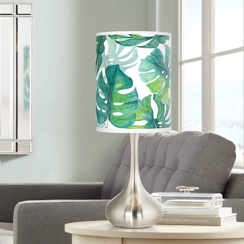 Image 1 Tropica Giclee Modern Tropical Droplet Table Lamp