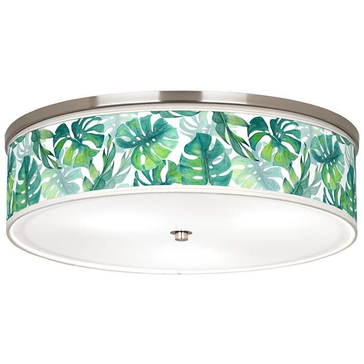 Tropica Giclee Nickel 20 Wide Ceiling Light - #27M87 | Lamps Plus