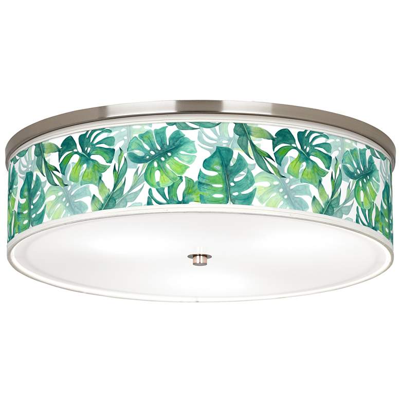 Image 1 Tropica Giclee Nickel 20 1/4" Wide Ceiling Light
