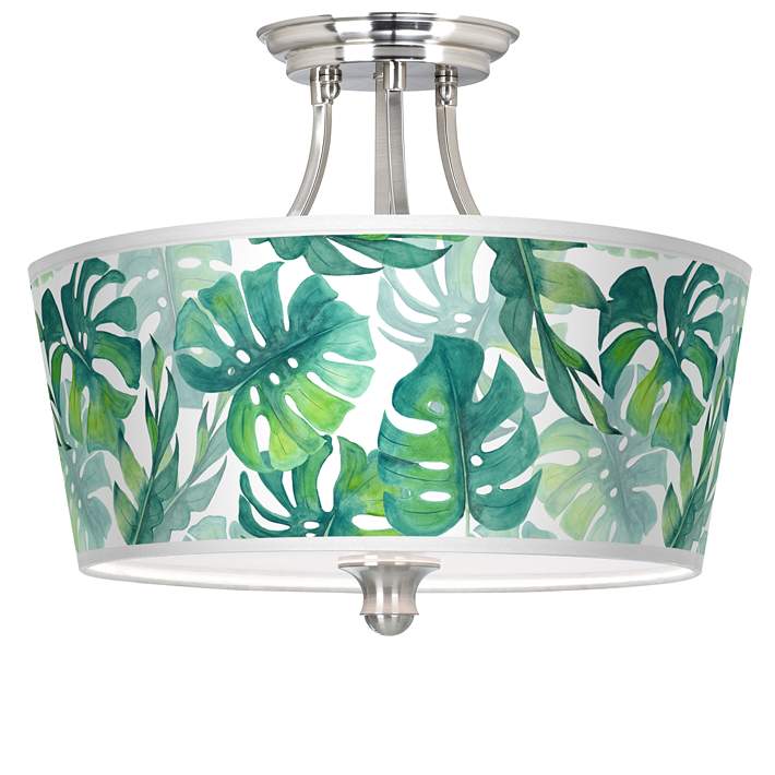 Tropica Tapered Drum Giclee Ceiling Light - | Lamps