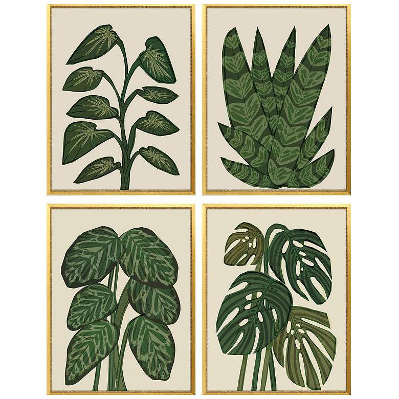 Image 1 Tropical Abundance 19"W x 25"H Framed Art Set of 4