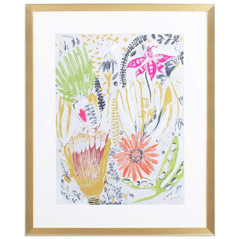 Image 1 Tropical Blooms I 26"W x 32"H Framed Art