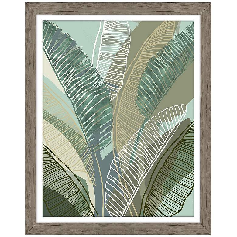 Image 1 Tropical Botanical II 22"W x 28"H Non-Glass Framed Art