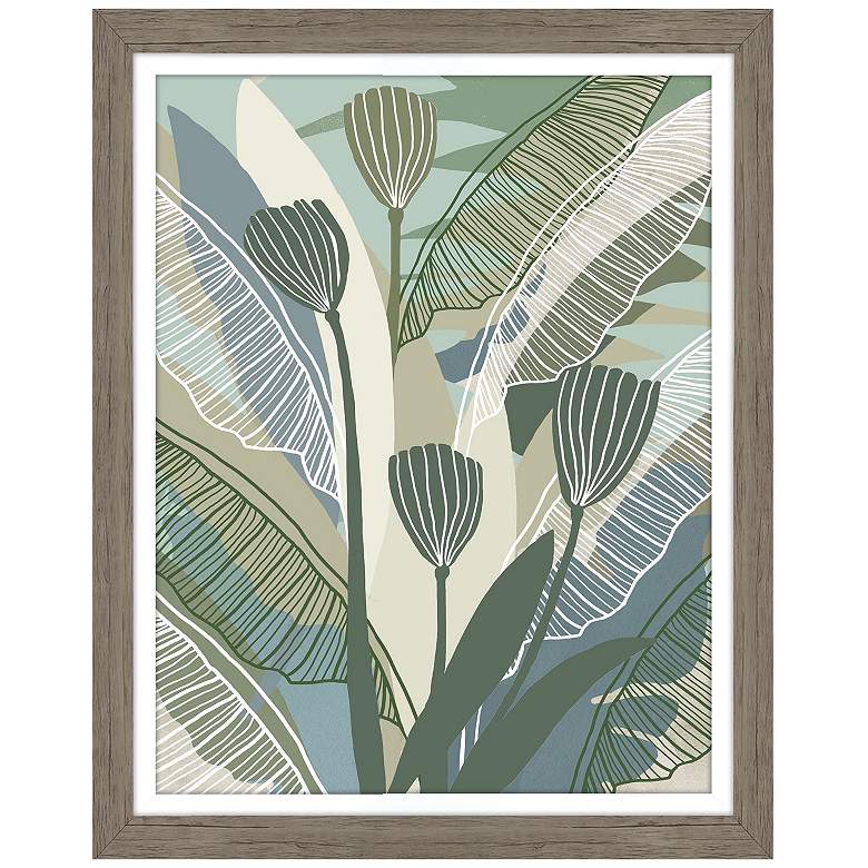 Image 1 Tropical Botanical III 22"W x 28"H Non-Glass Framed Art