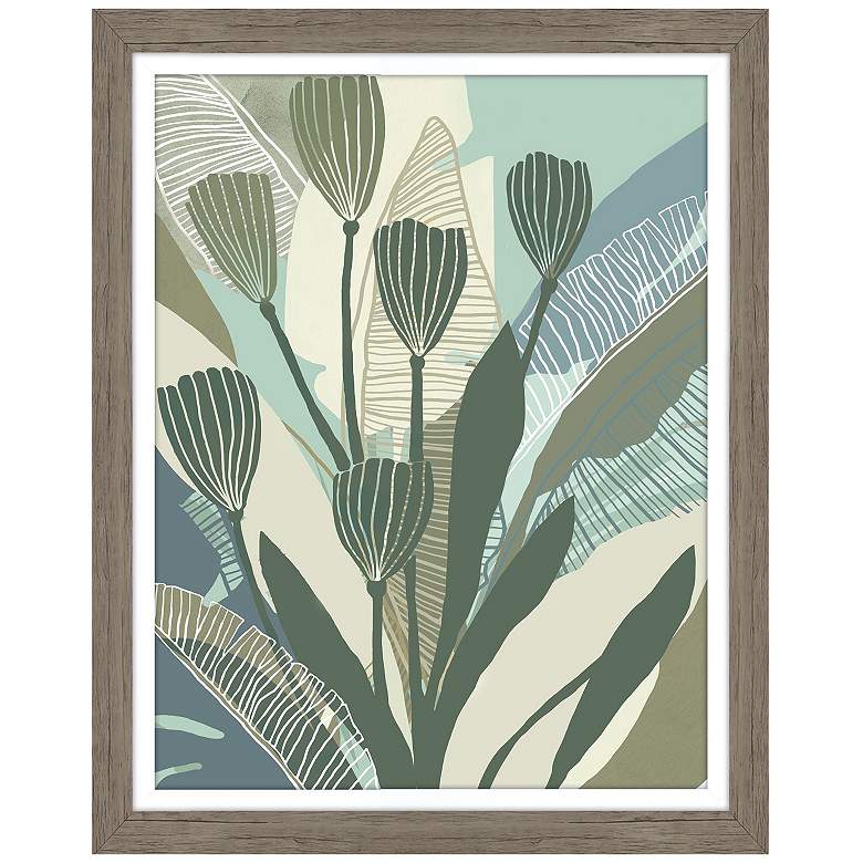 Image 1 Tropical Botanical IV 22"W x 28"H Non-Glass Framed Art