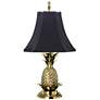 Tropical Brass 21" High Black Shade Pineapple Table Lamp