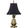 Tropical Brass 21" High Black Shade Pineapple Table Lamp