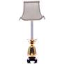 Tropical Brass 21" High White Shade Pineapple Accent Table Lamp