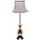 Tropical Brass 21" High White Shade Pineapple Accent Table Lamp