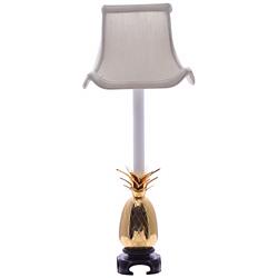 Tropical Brass 21" High White Shade Pineapple Accent Table Lamp
