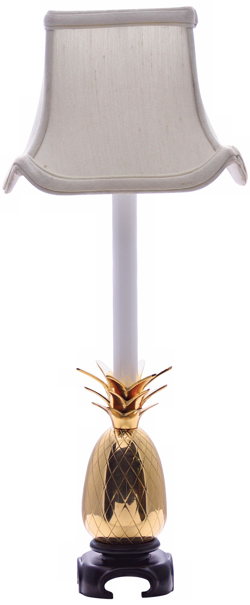 Tropical Brass White Shade Pineapple Accent Lamp J8856 Lamps Plus