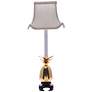 Tropical Brass White Shade Pineapple Accent Lamp