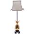 Tropical Brass White Shade Pineapple Accent Lamp