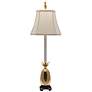 Tropical Brass White Shade Pineapple Buffet Table Lamp