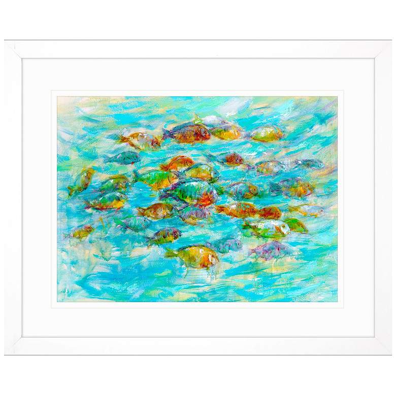 Image 1 Tropical Colors 33"W x 27"H Framed Art