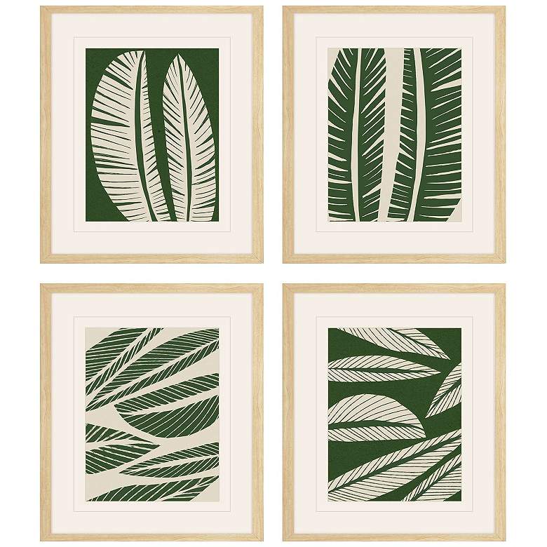 Image 1 Tropical Flourish 20"W x 24"H Framed Art Set of 4