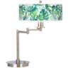 Tropical Giclee Shade Tropical Style LED Swing Arm Desk Lamp