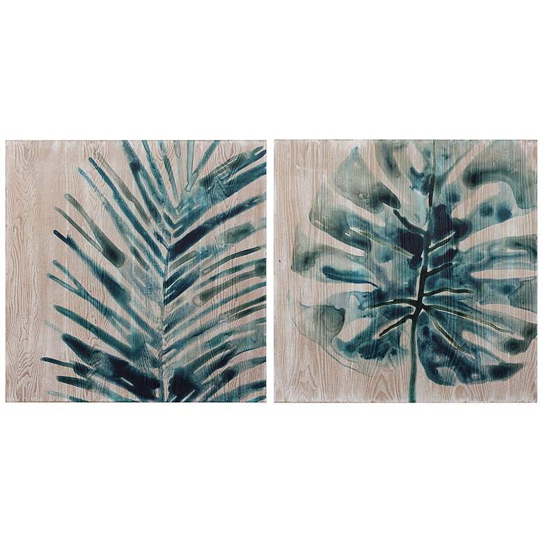 Image 2 Tropical Jewell 24" Square 2-Piece Giclee Wood Wall Art Set