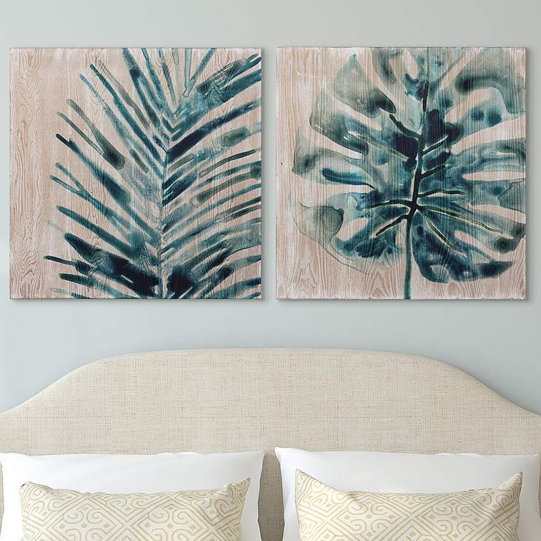 Image 1 Tropical Jewell 24" Square 2-Piece Giclee Wood Wall Art Set