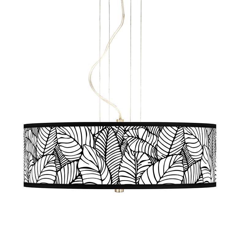 Image 1 Tropical Leaves 20" Wide 3-Light Pendant Chandelier