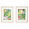Tropical Leaves 22"W x 28"H Framed Art Set of 2