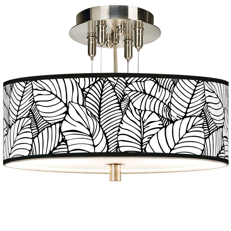 Image 1 Tropical Leaves Giclee 14" Wide Ceiling Light