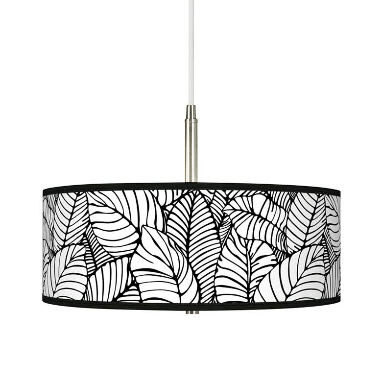 Image 1 Tropical Leaves Giclee Pendant Chandelier